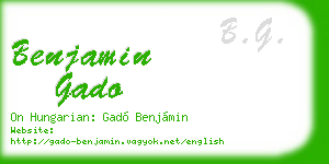 benjamin gado business card