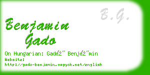 benjamin gado business card